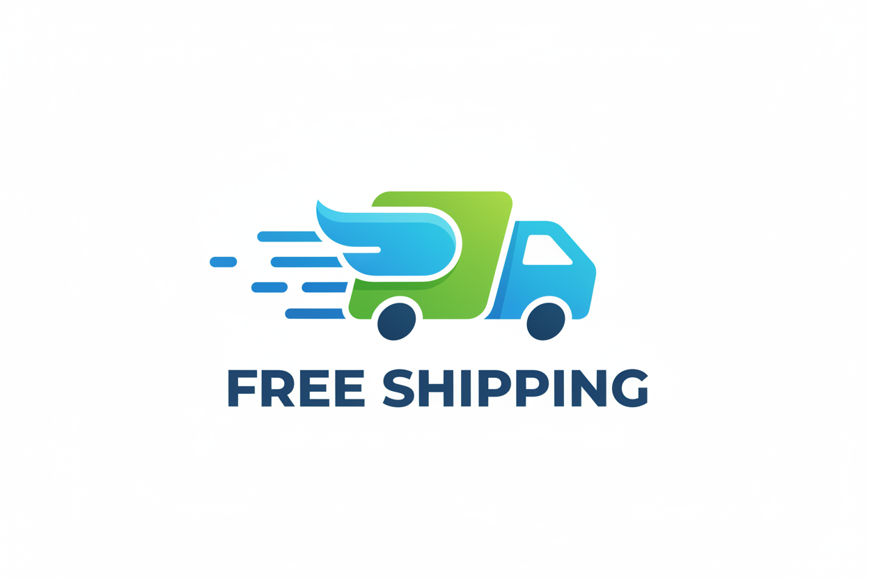 free shipping logo with beautiful design