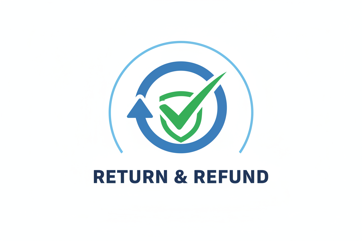 return and refund logo design on same pattren used before