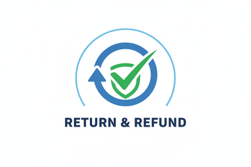 return and refund logo design on same pattren used before
